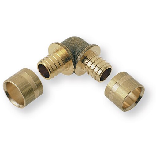 Raccord à glissement coudé égal pour tube PER 13x16 mm